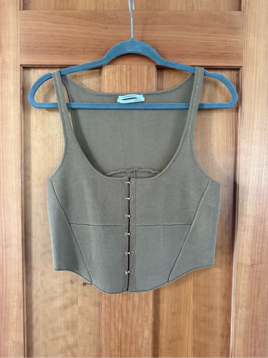 Anthropologie Tops - Anthropologie Corset Style Tank Top with Clasps